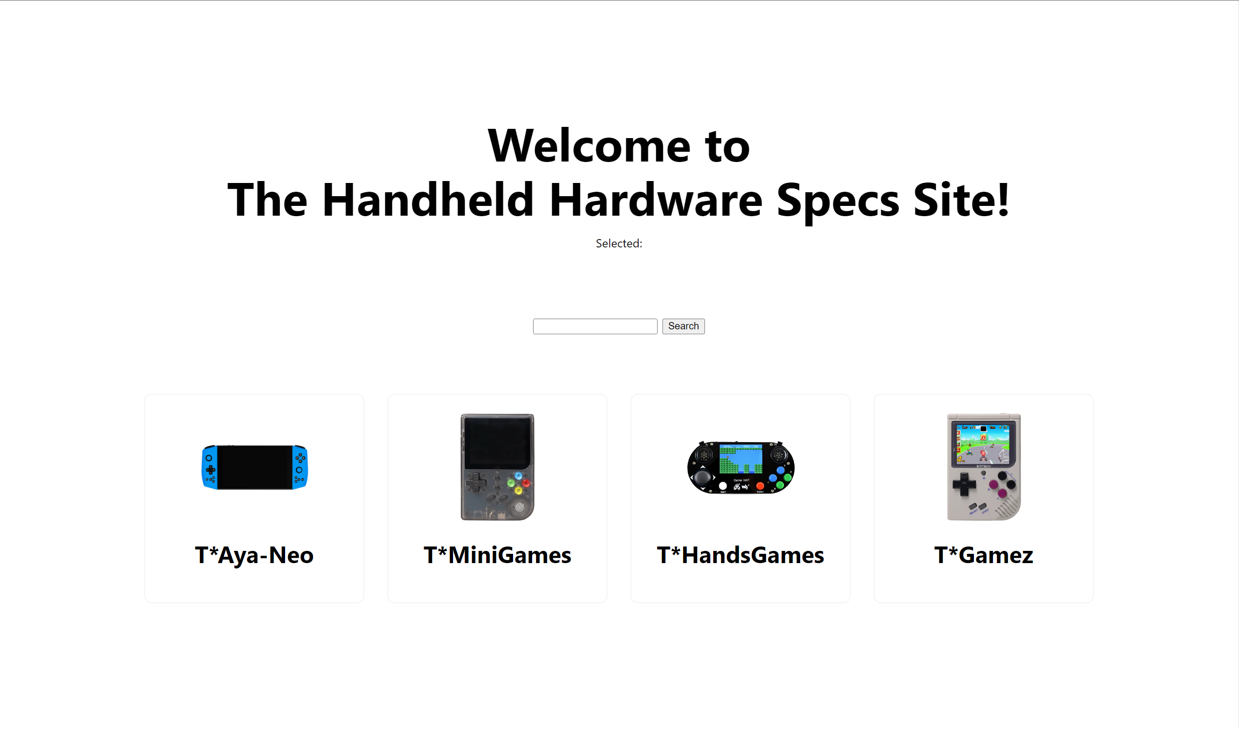 Image of second handheld spec website